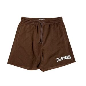 Refuge Brown Athletic Shorts with California Branding‎